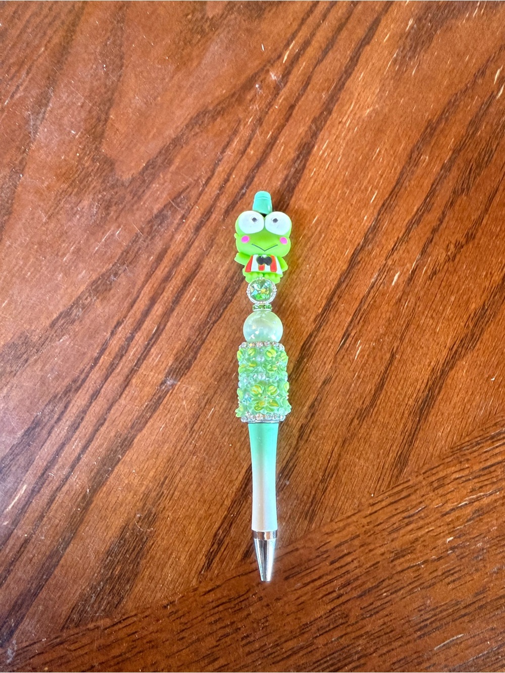 Cute Green Frog Crystal Ballpoint Pen